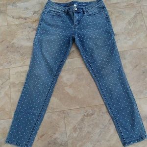 Lauren Conrad sz 10 heart print jeans